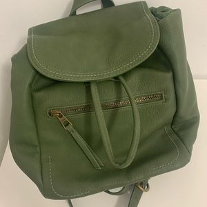 green mini backpack